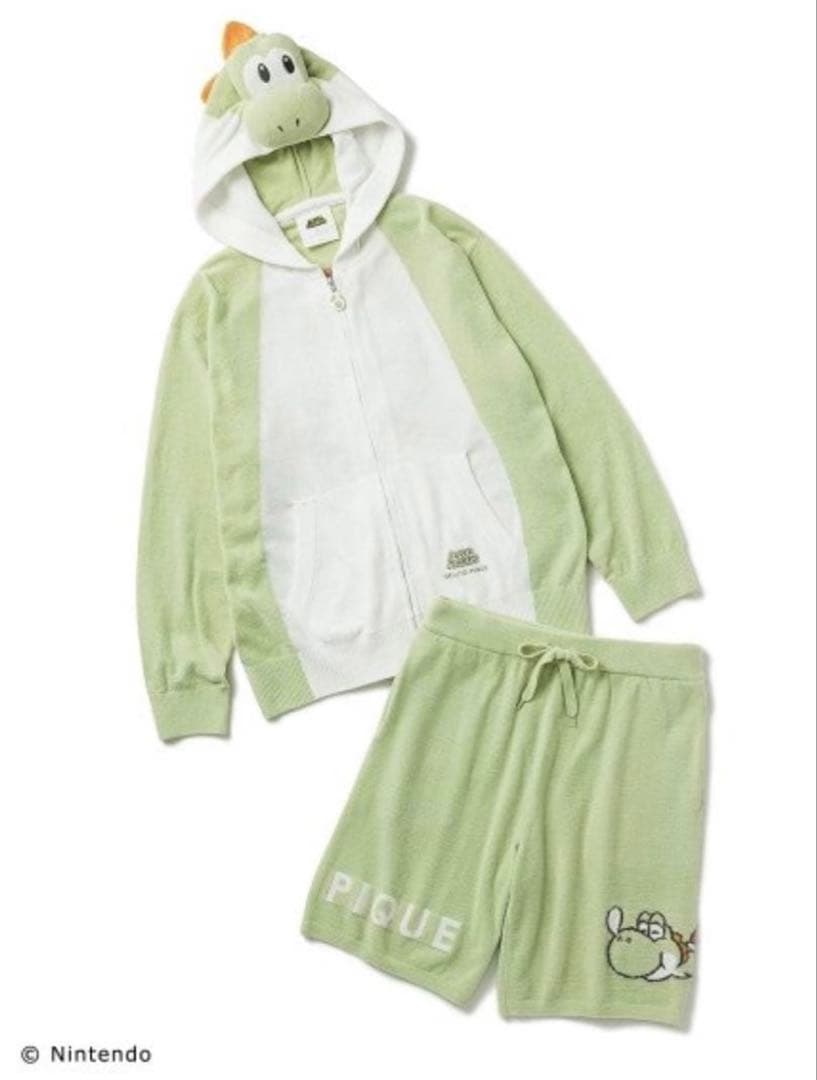 ジェラートピケ　ヨッシー ルームウェア・ルームシューズ・クッションセットおまけ付