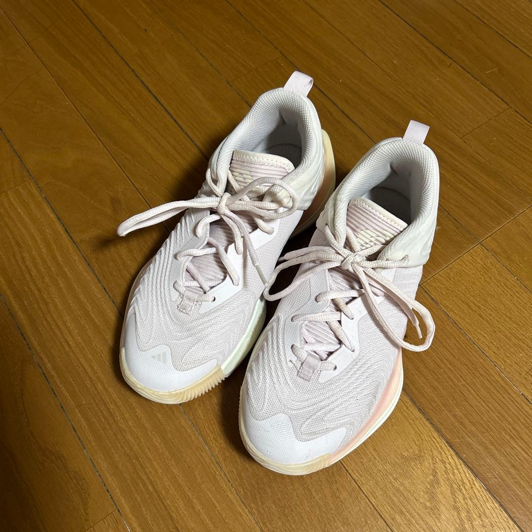 ピンク メッシュ バスケットボールシューズ