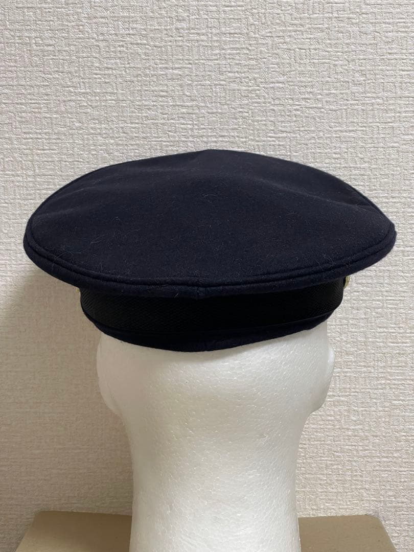新*線様 大日本帝国海軍 士官軍帽 制帽 58cm 複製品 日覆付 日本軍 未使