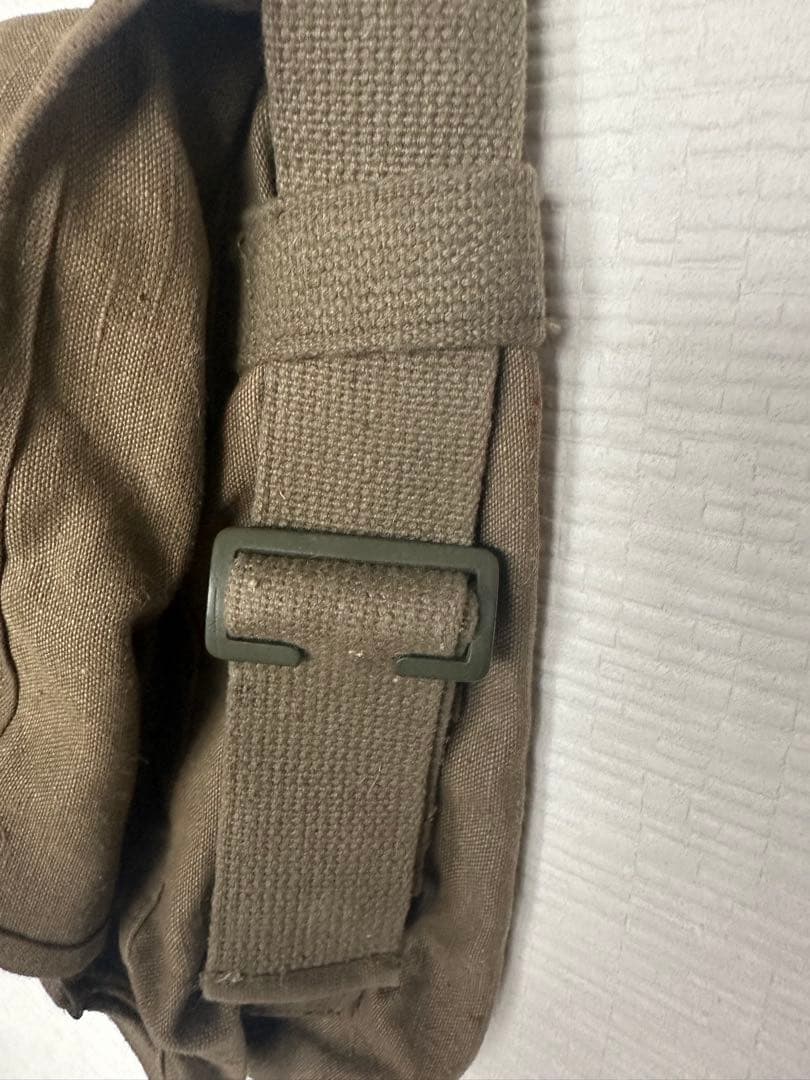 3連ベルトフランス軍 TTA コットンリネン ショルダーバッグ メッセンジャー