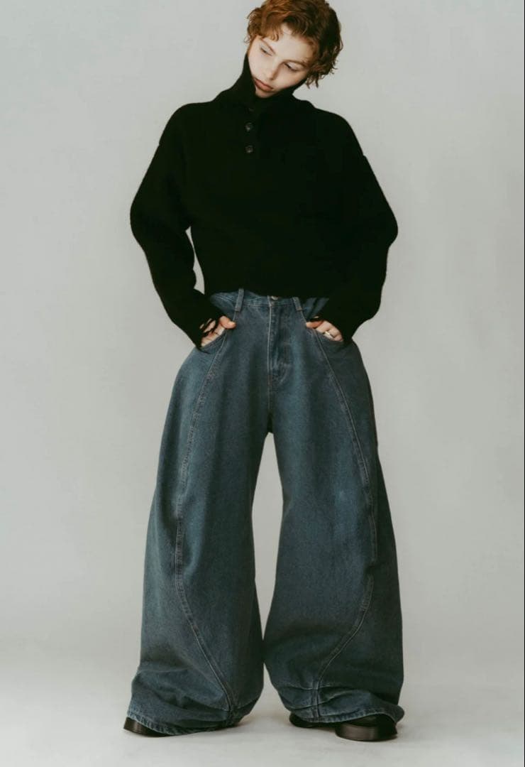 [試着のみ] knuthmarf tuck design denim Mサイズ