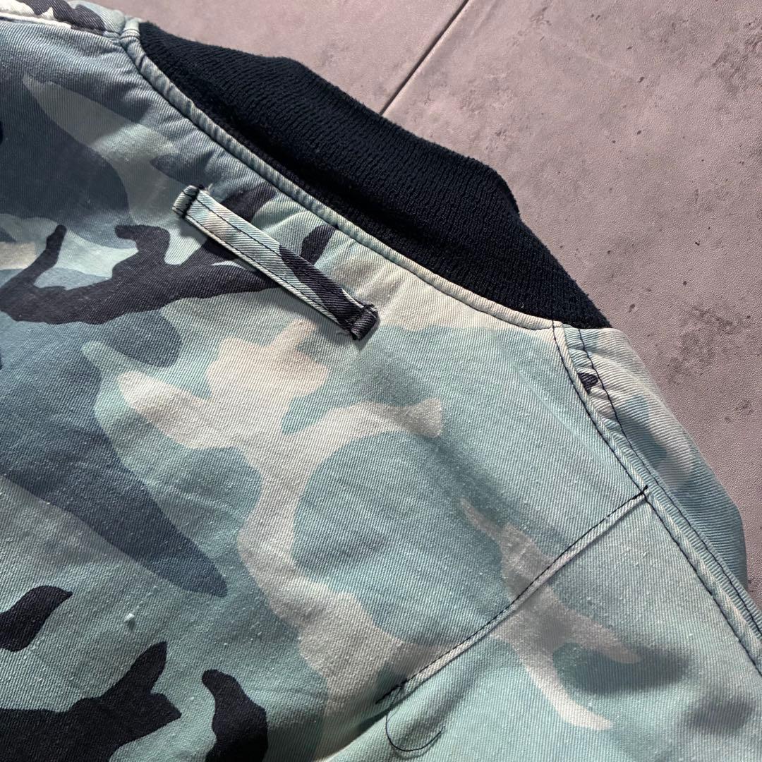 希少 usa製 古着 HOPE MFG 短丈 リバーシブルブルゾン 迷彩 L