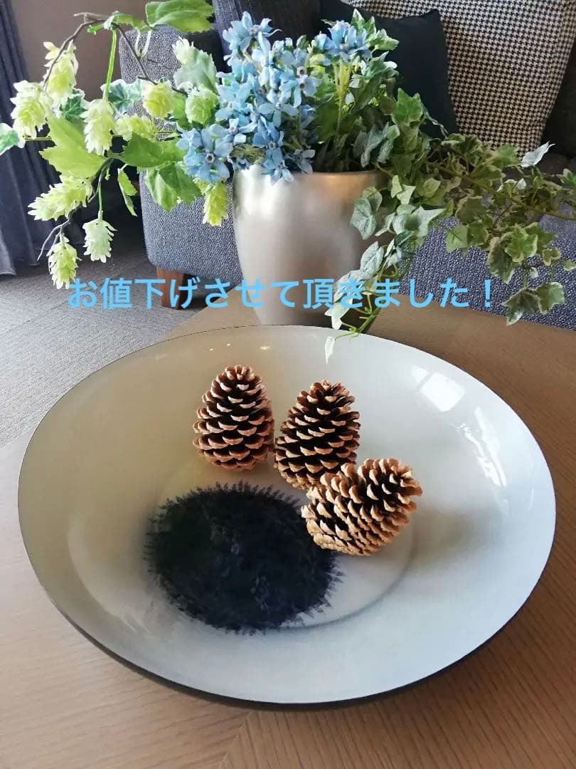 【貴重】ボーコンセプト BoConcept　 大皿 オブジェ　松ぼっくり３つ付き