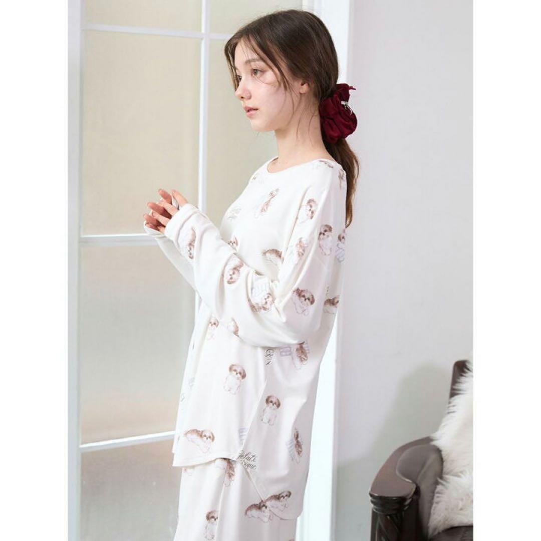 gelatopique ジェラートピケ シーズー柄ロンT&シーズー柄ロングパンツ