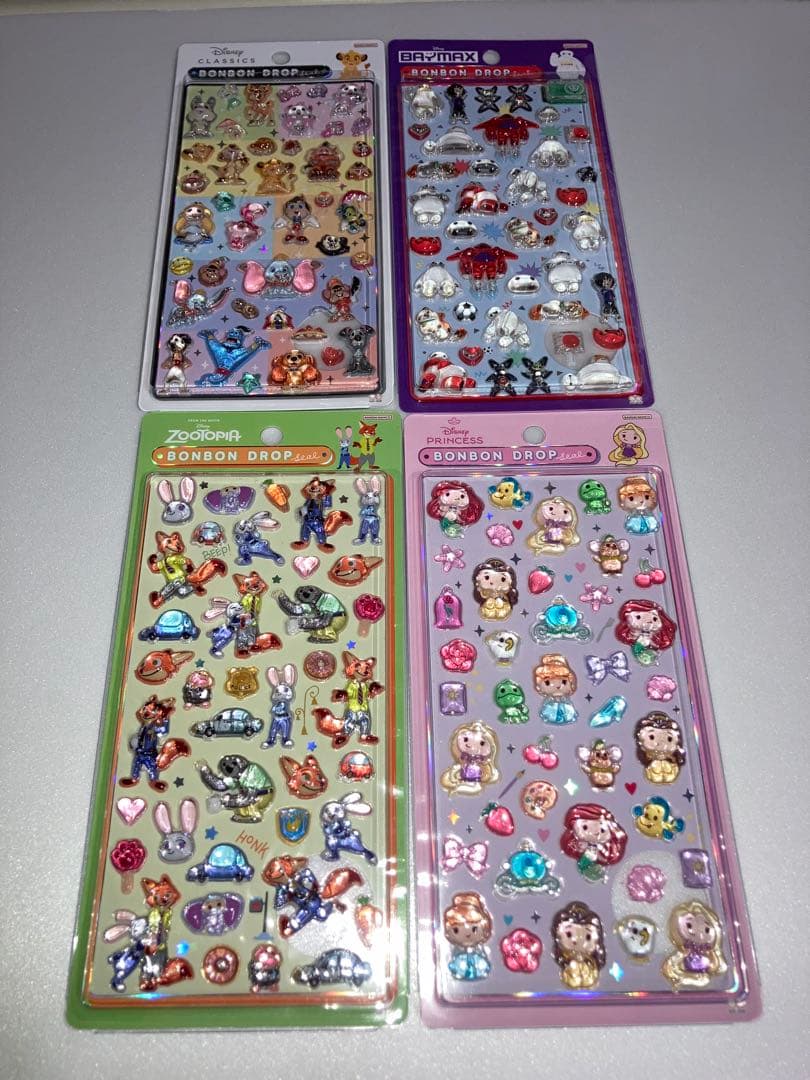 国内完全正規品　ボンボンドロップシール　ディズニー8種セット