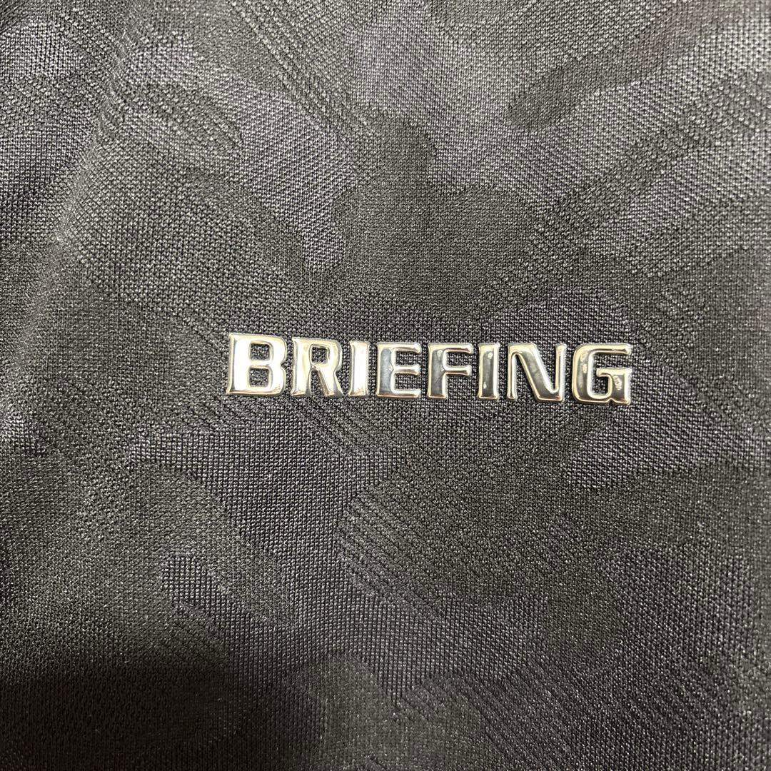【美品】BRIEFING GOLF 半袖ポロシャツ ブラック カモフラ L