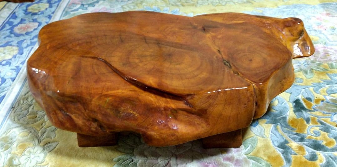 銘木 一枚板　 飾り台 花台 小テーブル インテリア　中古品