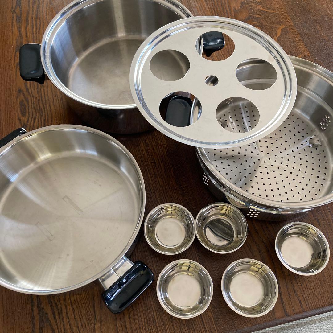 再値下げ　ビタクラフト　両手鍋と蒸し器、カップ、ハイドームセット