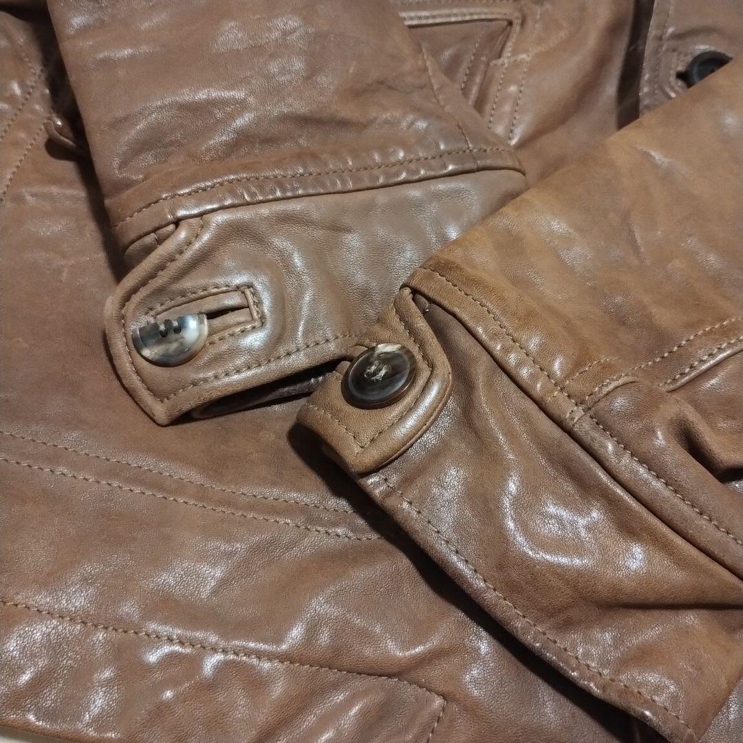 今期売切！TMT 馬革バンダナバイカーレザージャケットHORSELEATHER