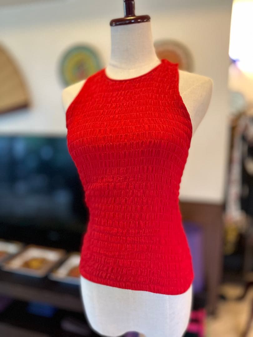 versace 最高級ブラッククチュール　タンクトップ