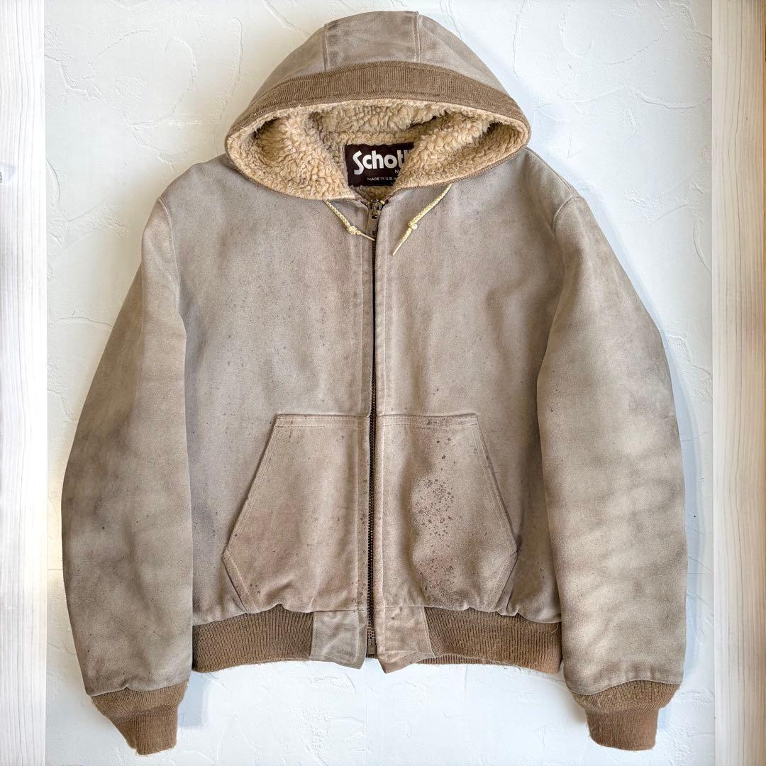 【schott】Suede bomber jacket hoodie 390
