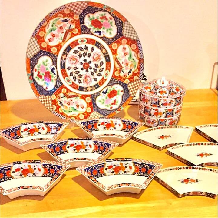 希少品☆庫山窯 前畑陶器 美濃焼 金彩和食器セット☆新品未使用品