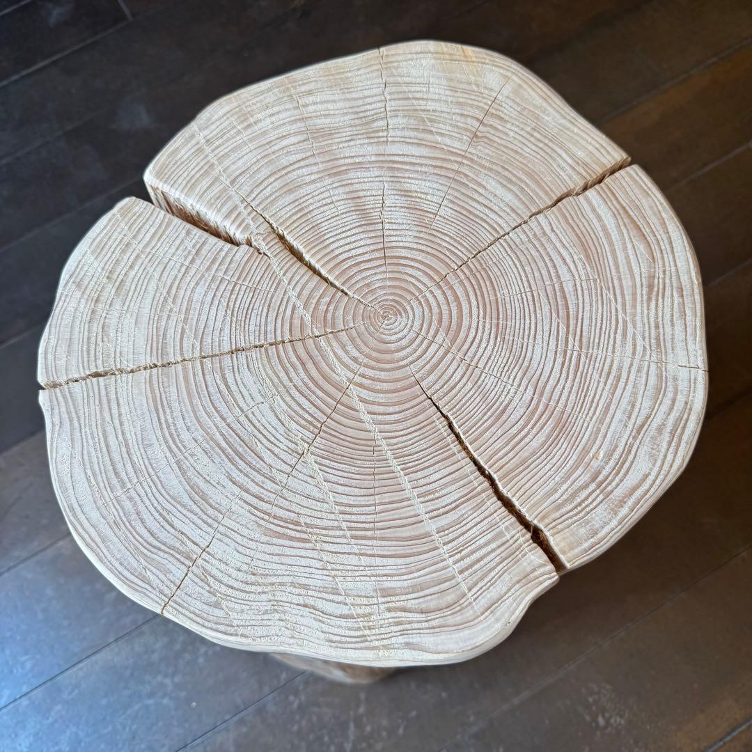 ★H151★天然ヒノキ★丸太★切り株★ちゃぶ台★テーブル★飾り台★スツール