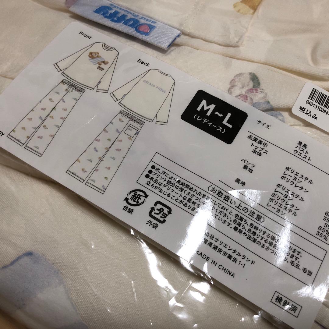 新品未開封　ディズニー　ジェラピケ　ダッフィー　ルームウェア　長袖