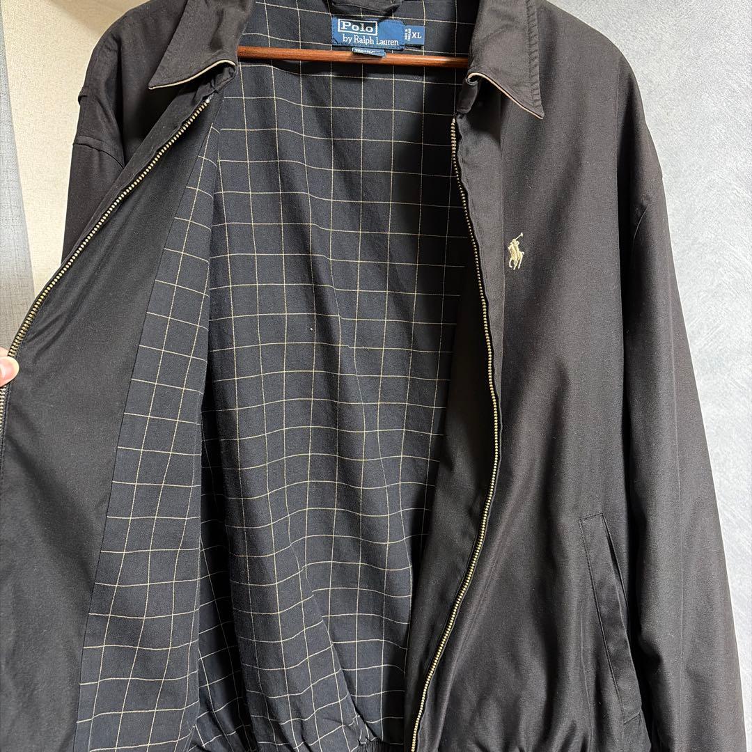 【古着美品】ポロ ラルフローレン スイングトップ　BLACK 、X Lサイズ