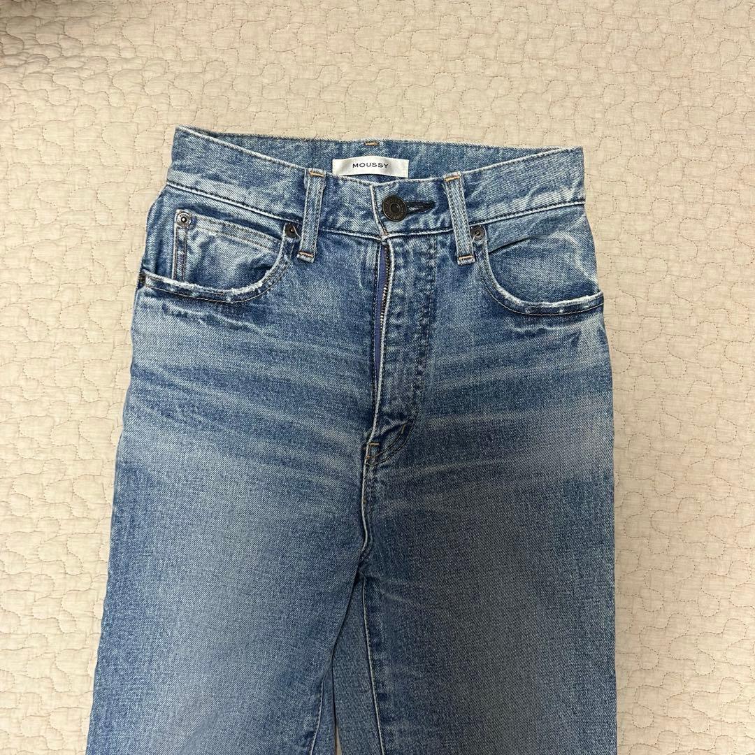 【美品】MOUSSY MVS FLARE エムブイエスフレア24インチデニム