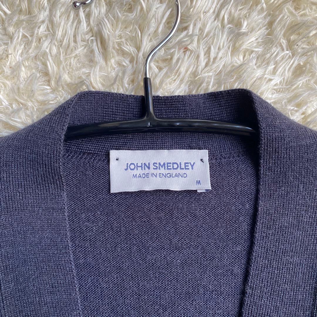 【日本別注】JOHN SMEDLEY 24G A4590 カーディガン ネイビー