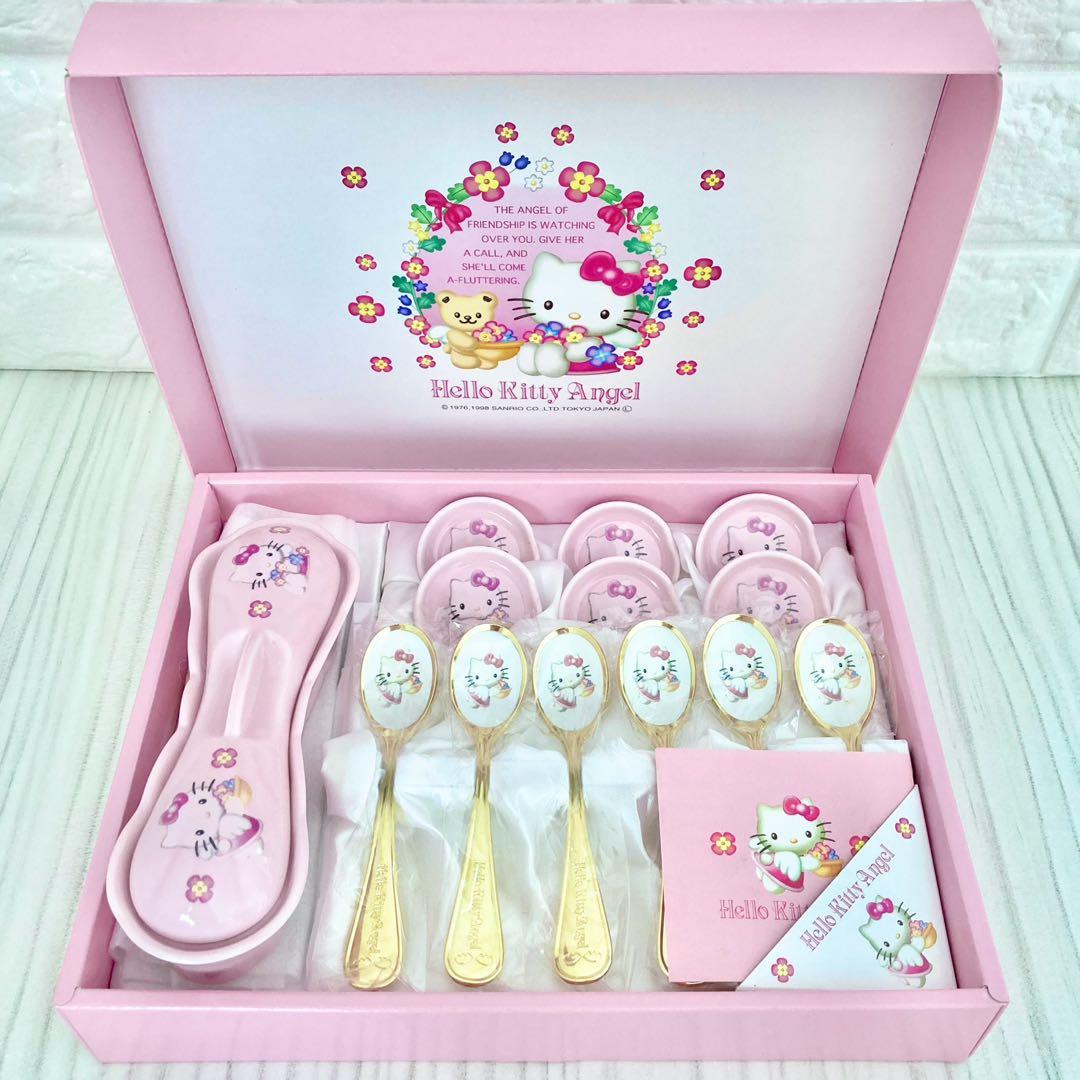 ★未使用！スプーンセット レトロハローキティ エンジェル 希少 1998年当時物