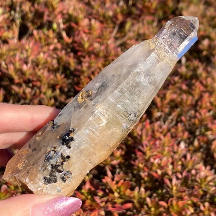 ガネーシュヒマール クォーツ 原石 アクチノライト クローライト