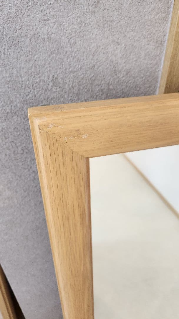 美容室ナチュラルウッド壁掛け鏡