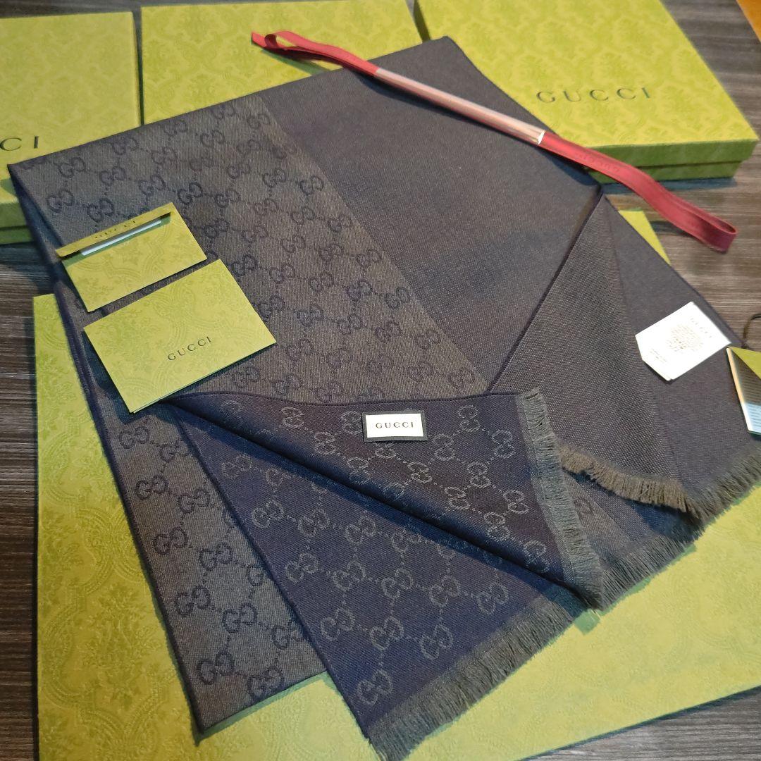 ❤新品箱袋付き❤GUCCI マフラー ショール ストール スカーフ❤グリーン❤