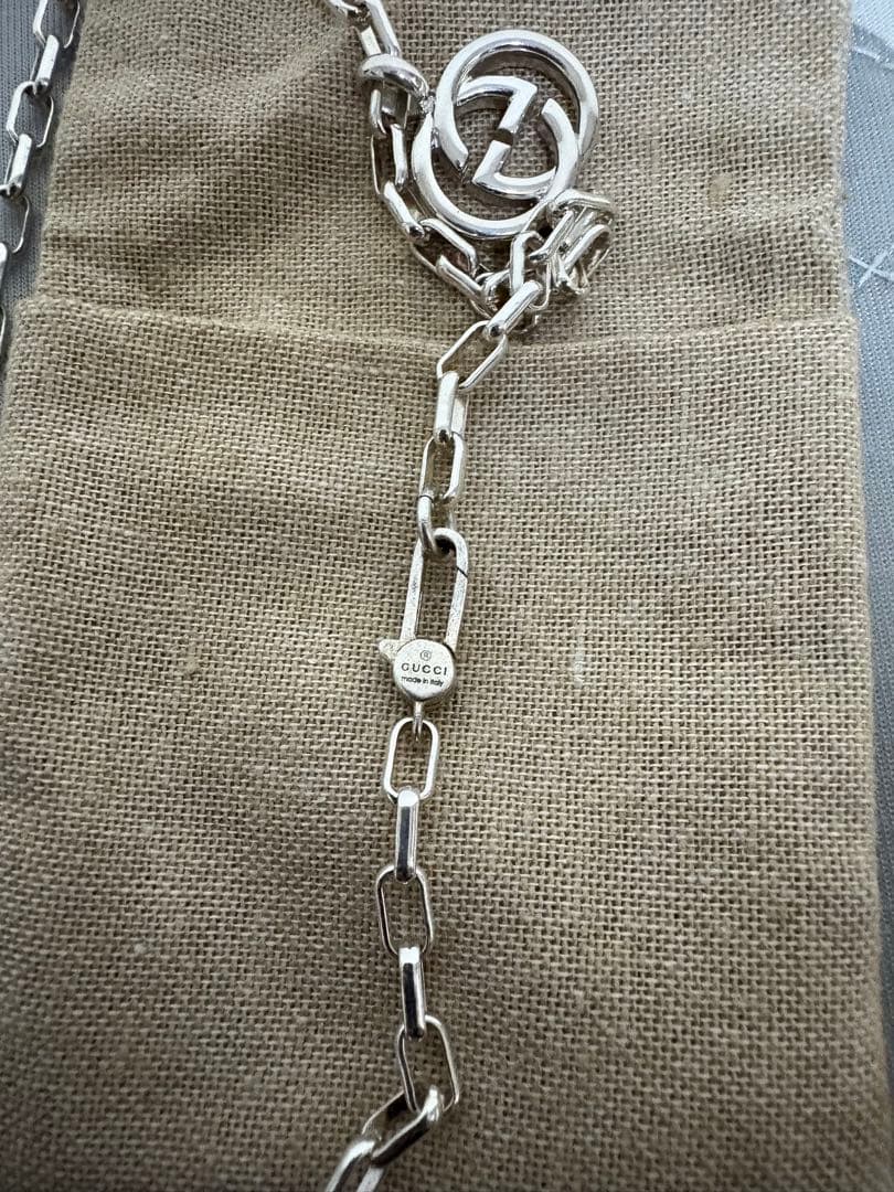 GUCCI グッチ インターロッキングG ネックレス GG シルバー