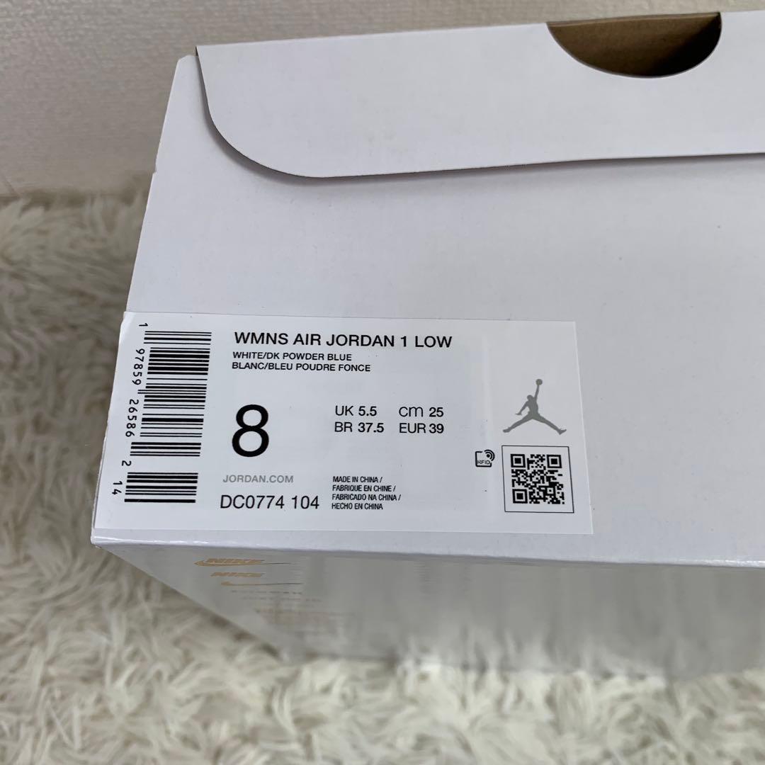 新品Nike Air Jordan 1 Low \"White/Blue\" 25