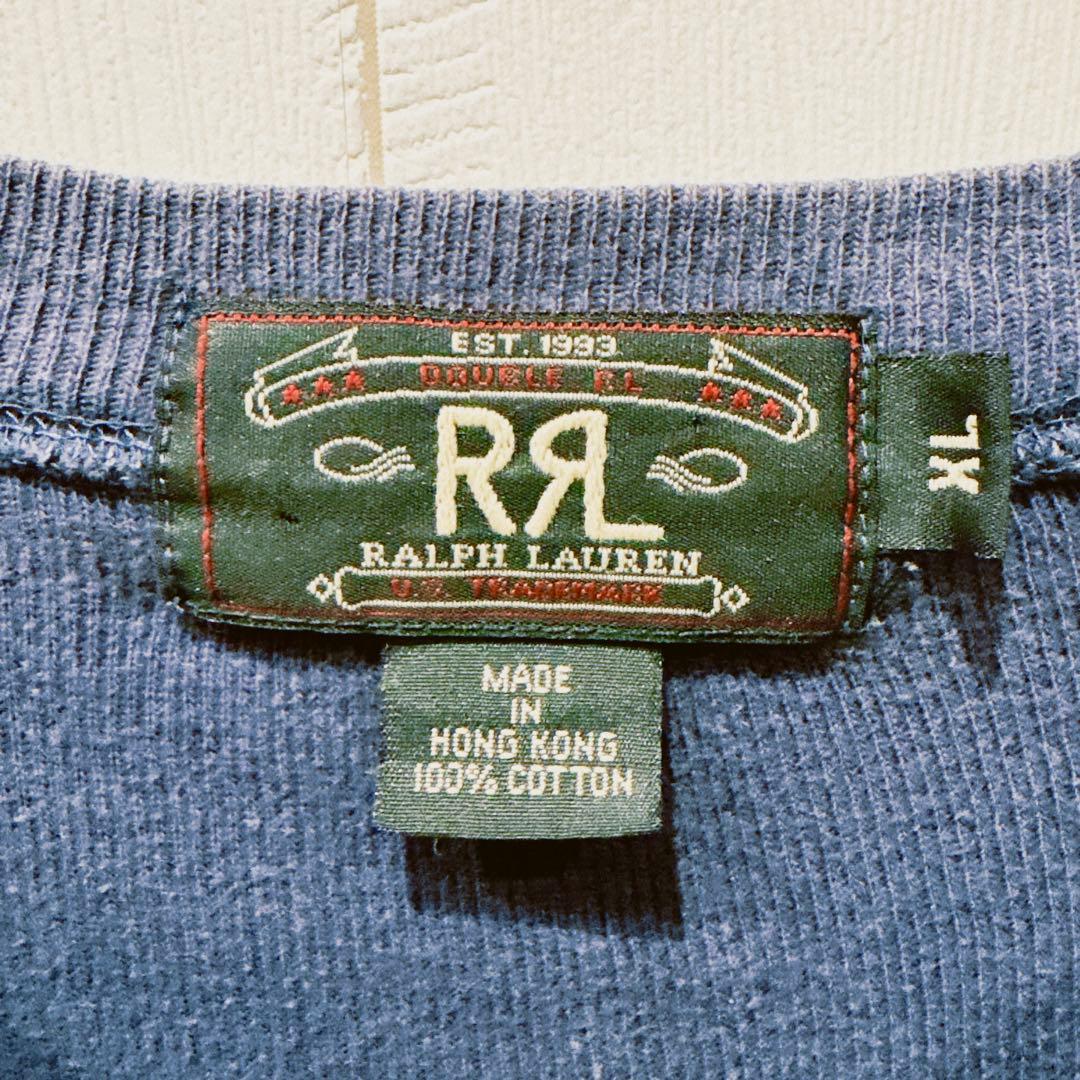 ダブルアールエル　ヘンリーネック　長袖　ネイビー　XL トップス　キムタク　秋