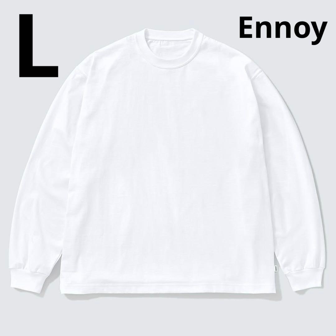 ENNOY エンノイ CREW LS T-SHIRTS ホワイト 白 L