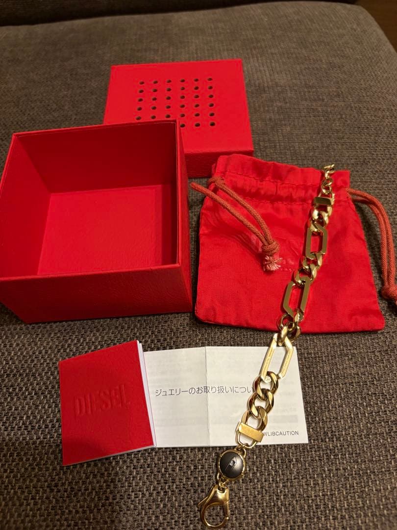 DIESEL ディーゼル ゴールドチェーンブレスレット Dx1471