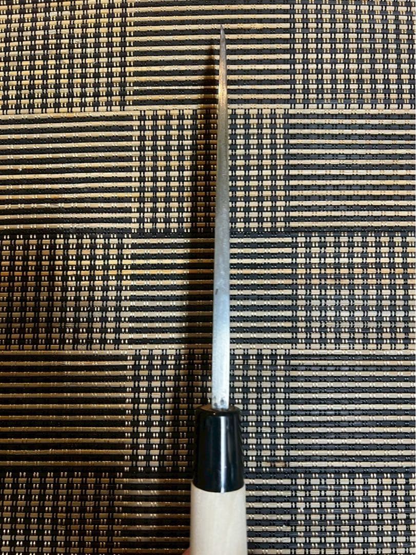 二正明　大出刃包丁　白鋼　刃渡り約21センチ