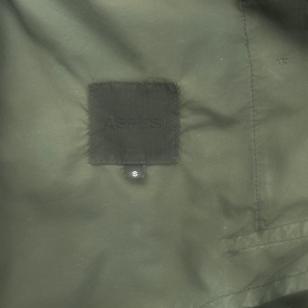 【美品】アスペジ　ライナー付き　ステンカラーコート　カーキ　ロング　M程度