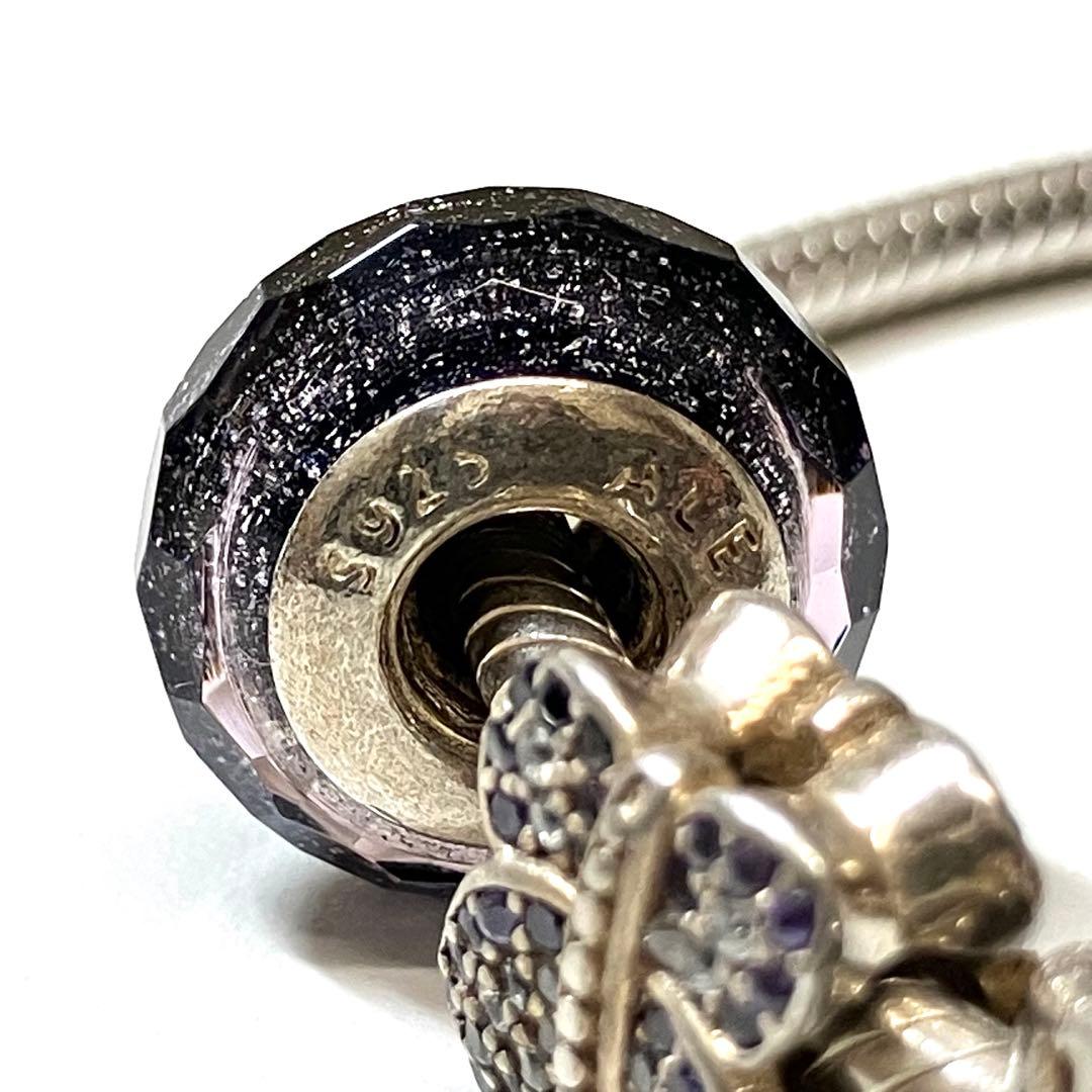 PANDORA パンドラ シルバー 925 チャーム ブレスレット パープル