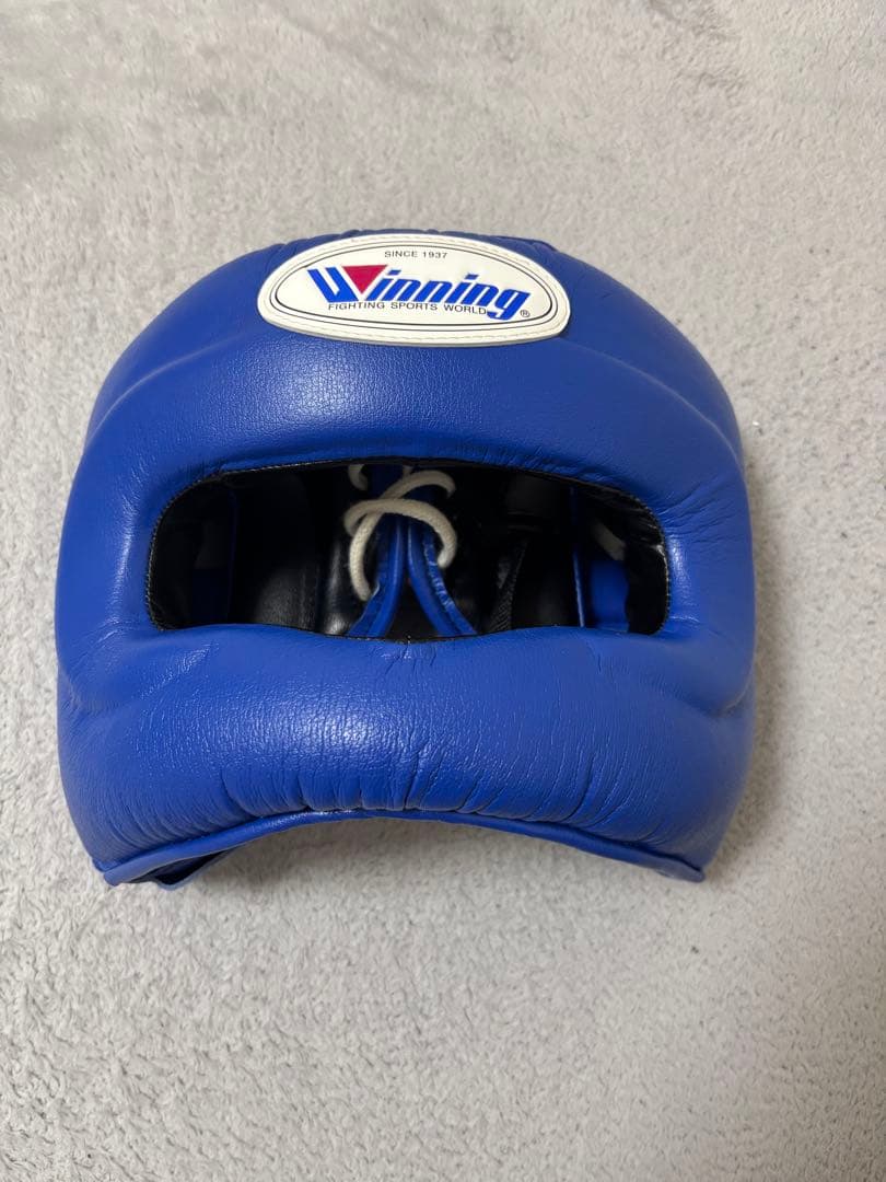 【ほぼ未使用】Winning ヘッドギア Lサイズ 青 フルフェイス