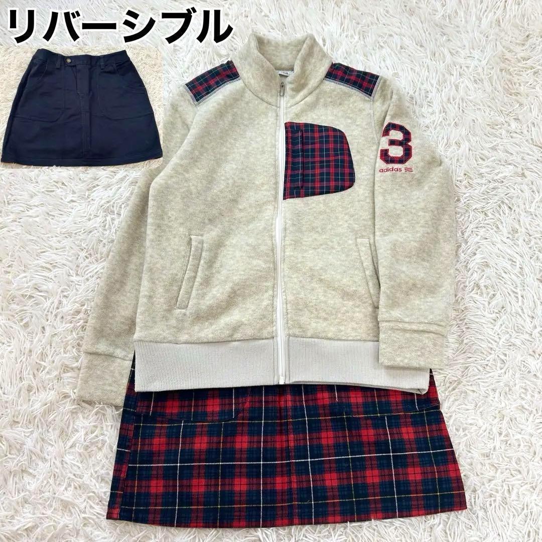 アディダスゴルフ セットアップ ジップジャケット リバーシブルスカート M〜L