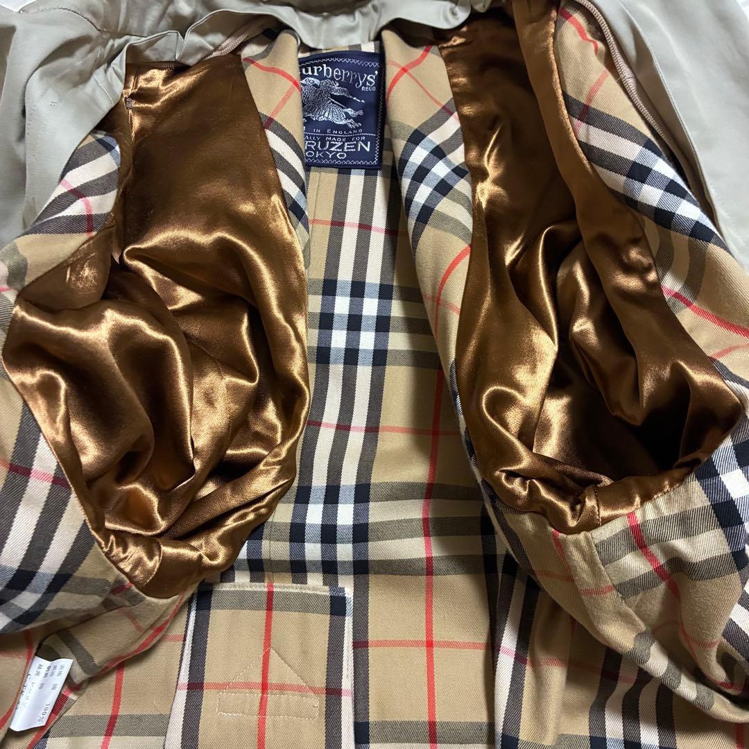 極美品 バーバリー トレンチコート 英国製 ライナー ベルト ノバチェック XL