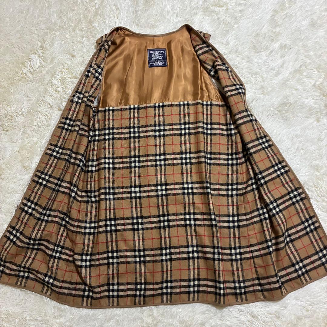 極美品 バーバリー トレンチコート 英国製 ライナー ベルト ノバチェック XL