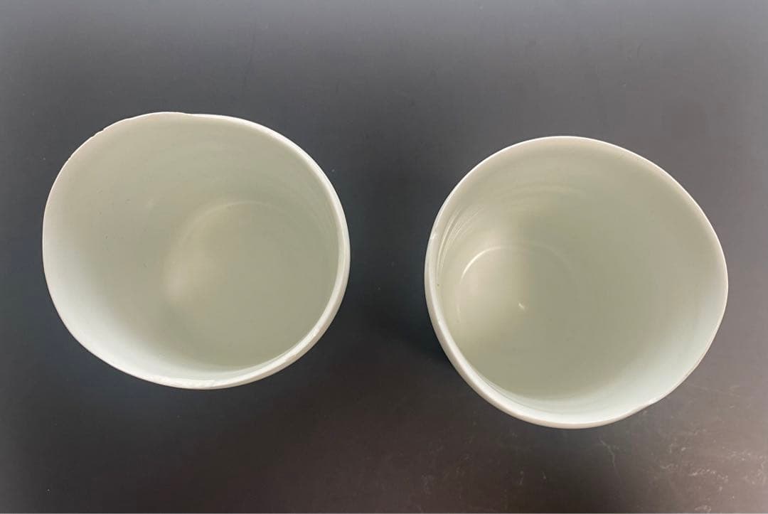 希少 唯一無二の白磁の巨匠 黒田泰蔵  白磁グラス　2個組　在銘