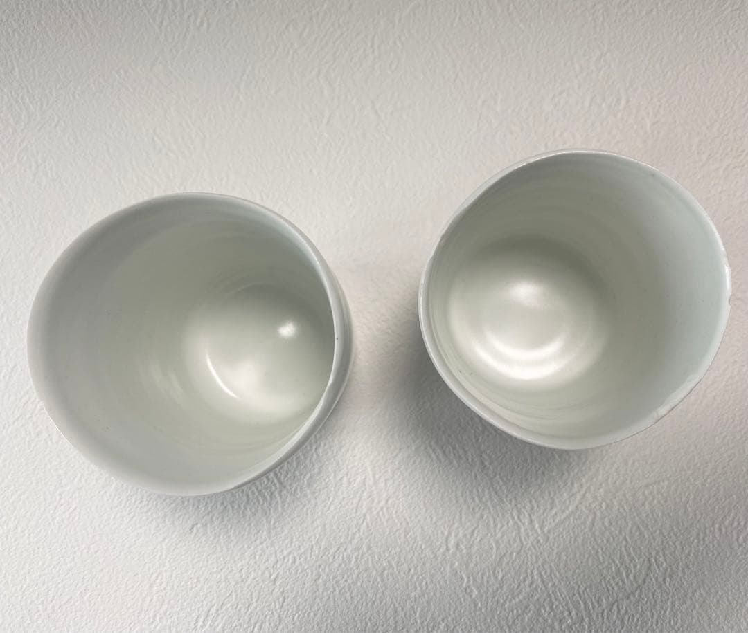 希少 唯一無二の白磁の巨匠 黒田泰蔵  白磁グラス　2個組　在銘