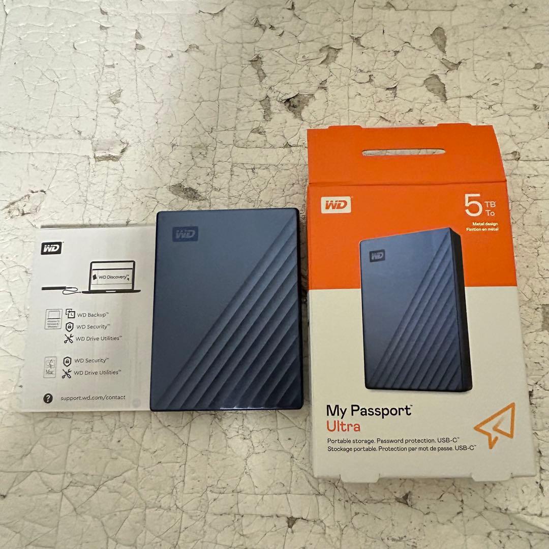 WD my passport ultra ポータブルHDD 5TB USB-C
