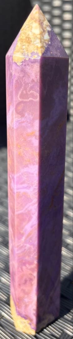 【天然石】タワー　アメリカレピドナイト　パープルマイカ①