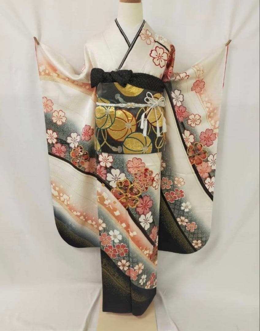 振袖フルセット・草履 ショール 髪飾り付き