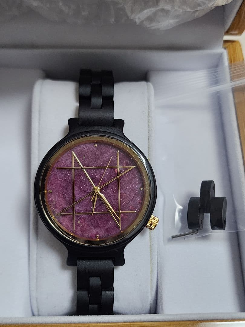 NOZ　天然木クォーツモデル　ルビー×エボニー36mm