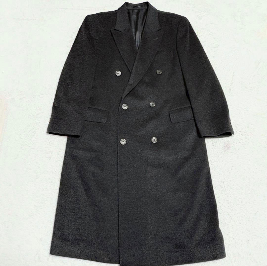 ピュアカシミヤ　チェスターコート　ダブル　マキシ丈　オーバーサイズ