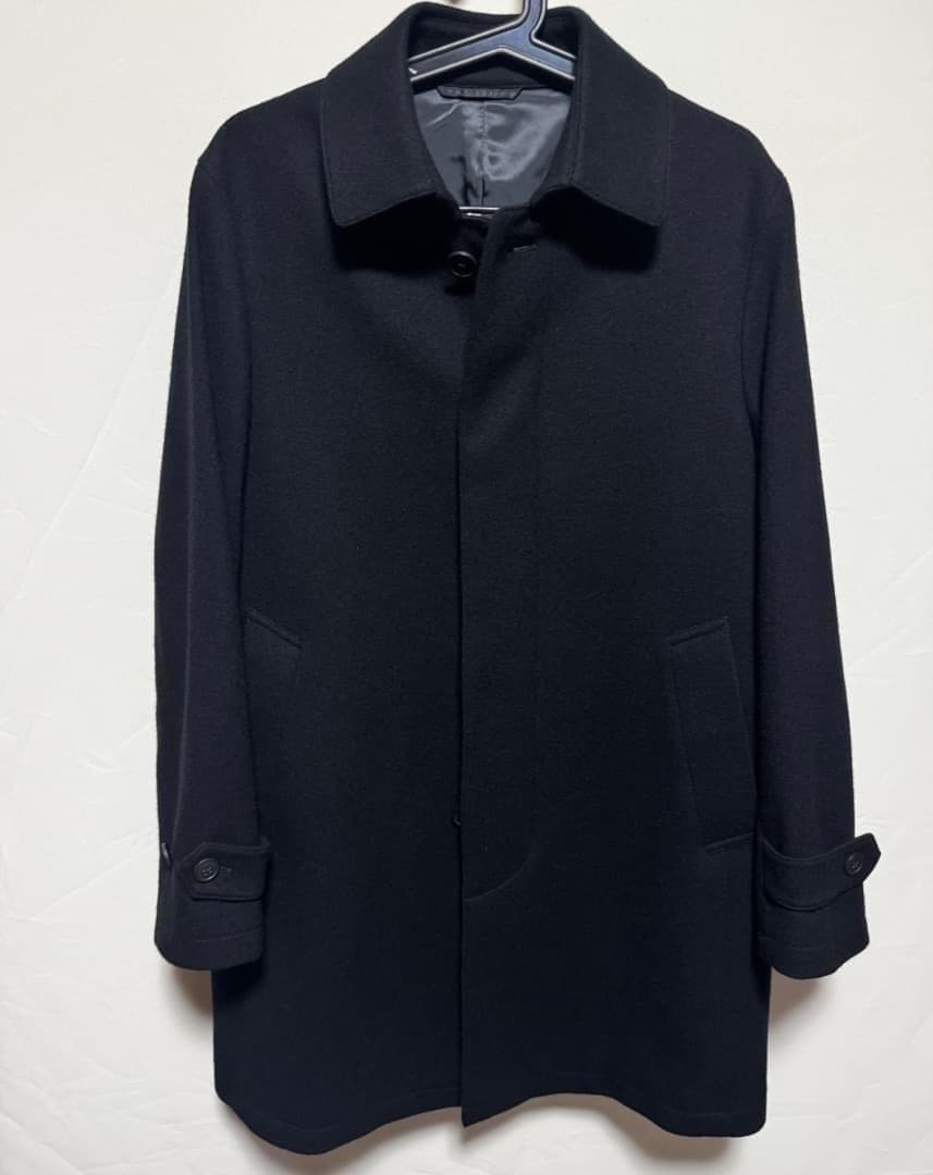 サヴィルロウ プレミアムステンカラーコート カシミヤ混 サイズM 新品 ブラック
