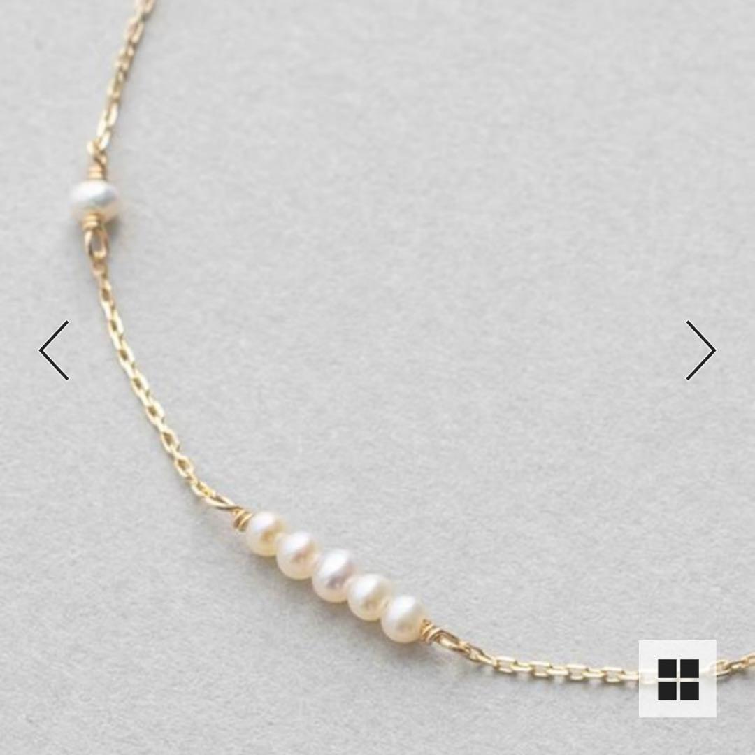 ete K10 パール付きブレスレット 17cm