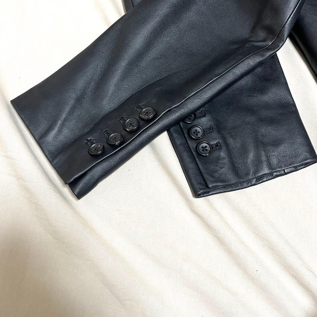 【美品】ユナイテッドアローズ　ラムレザーテーラードジャケット　羊革　ブラック　M