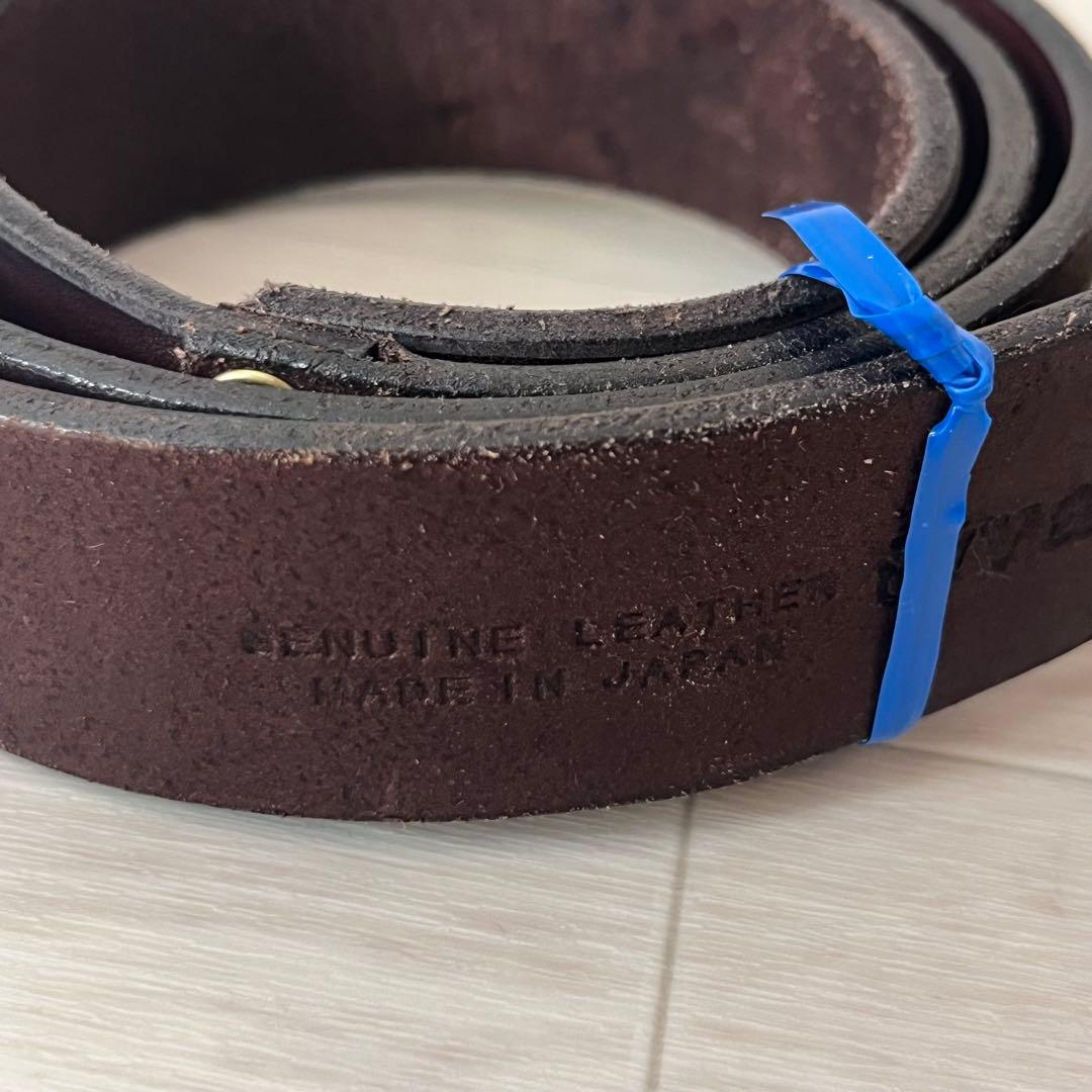 未使用品 希少 vasco レザーリングベルト VS-600 茶色 M アメカジ