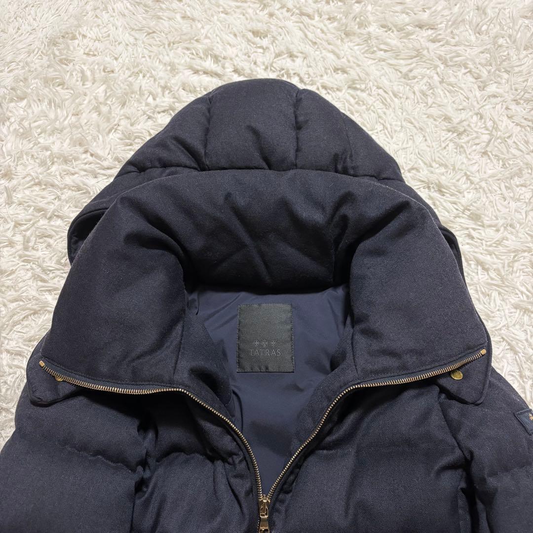✨別注/極美品/M✨タトラス ダウンコート ポリテアマ 2way ウール 濃紺