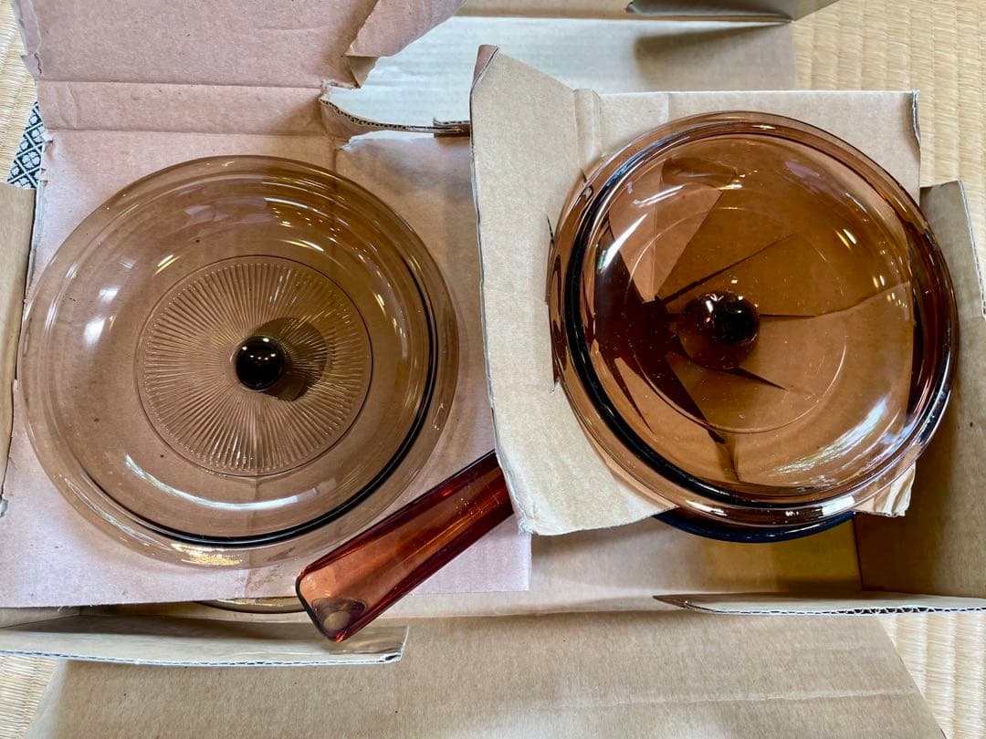 VISION ビジョン　耐熱ガラス鍋　2点